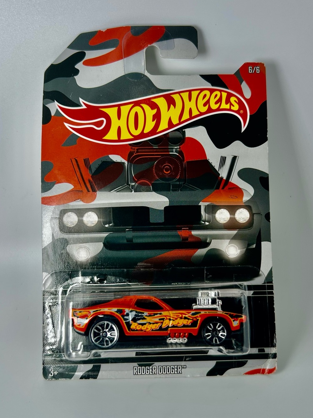 Hot Wheels Camouflage Camo Series Orange Rodger Dodger TB 6/6 Walmart Exclusive